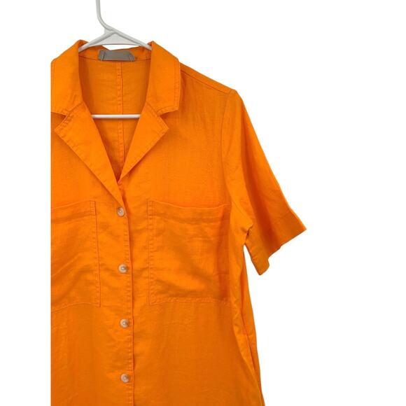 Everlane Orange Button-Up Dress - Picture 2 of 7